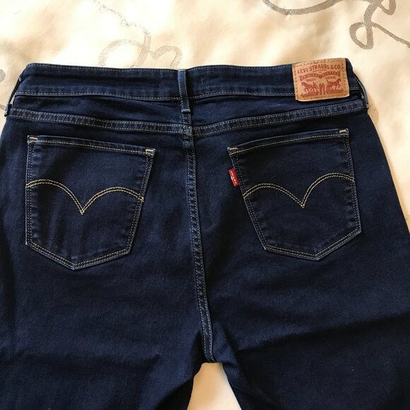 Levi 711 Dark Wash Skinny Jeans Size 31 - Picture 5 of 13